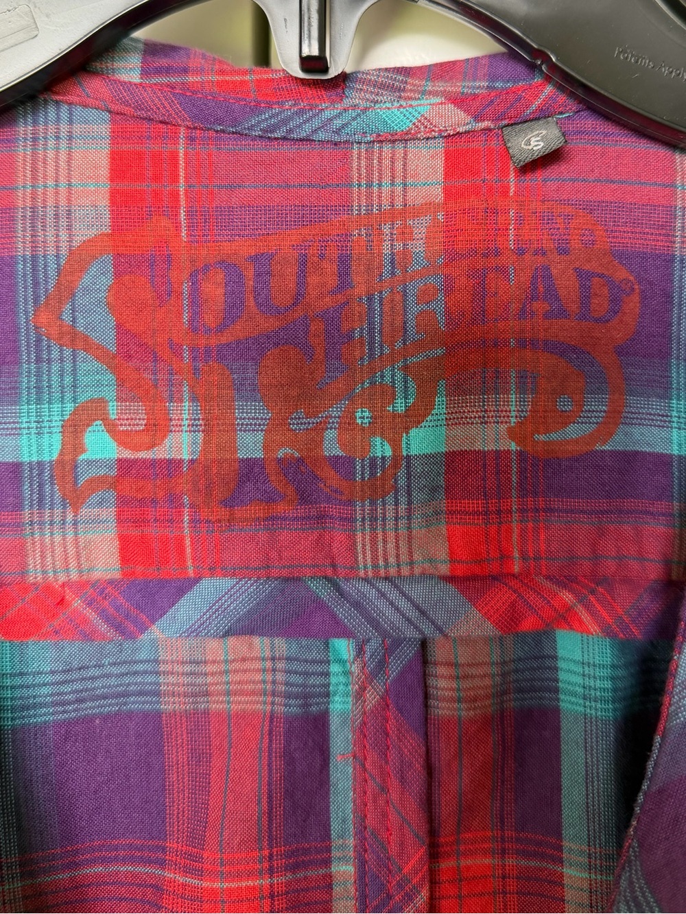 Southern Thread Ruffle Collar Plaid Shirt - Picture 7 of 12